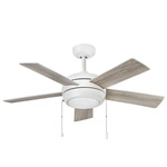 Croft 42 Inch Ceiling Fan with Light - Chalk White / Chalk White / Weathered Wood