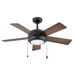 Croft 42 Inch Ceiling Fan with Light - Matte Black / Matte Black / Walnut