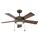 Croft 42 Inch Ceiling Fan with Light - Metallic Matte Bronze / Metallic Matte Bronze / Walnut