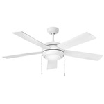Croft 52 Inch Ceiling Fan with Light - Chalk White / Chalk White / Weathered Wood