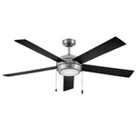 Croft 60 Inch Ceiling Fan with Light - Brushed Nickel / Silver / Matte Black