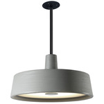 Soho C Fixed Stem Outdoor Pendant - Stone Grey / Opal