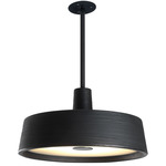 Soho C Fixed Stem Outdoor Pendant - Black / Opal