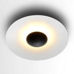 Ginger Large Wall / Ceiling Light - Matte Black / Black / White Interior