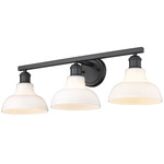 Carver Bathroom Vanity Light - Matte Black / Milk