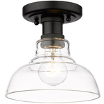 Carver Ceiling Light - Matte Black / Clear