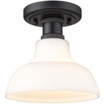 Carver Ceiling Light - Matte Black / Milk