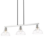 Carver Linear Pendant - Chrome / Clear