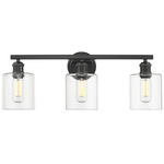 Fisher Bathroom Vanity Light - Matte Black / Clear