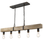 Garrett Linear Pendant - Antique Black Iron