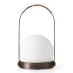 Carrie Portable Table Lamp - Bronzed Brass / White
