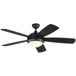 Discus Smart Ceiling Fan with Light - Midnight Black / Midnight Black