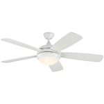 Discus Smart Ceiling Fan with Light - Matte White / Matte White