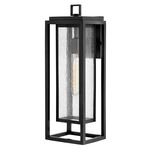 Republic 120V Outdoor Wall Sconce - Black / Clear Seedy