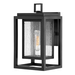 Republic 120V Outdoor Wall Sconce - Black / Clear Seedy