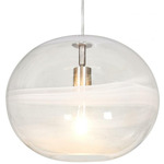 Geno Pendant - Satin Nickel / Vapor Clear