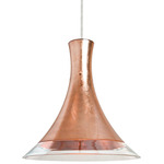 Rio Pendant - Satin Nickel / Copper Foil