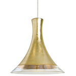 Rio Pendant - Satin Nickel / Gold Foil