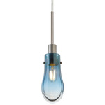 Wish Pendant - Satin Nickel / Blue