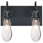 Wish Bathroom Vanity Light - Black / Clear