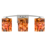 Lava Bathroom Vanity Light - Satin Nickel / Lava