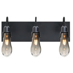 Wish Bathroom Vanity Light - Black / Smoke