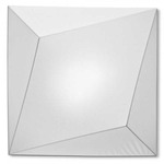 Ukiyo Square Wall or Ceiling Mount - White / White