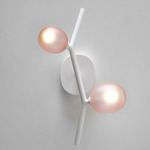 Ivy Wall Light - White / Transparent Light Pink