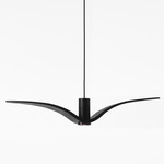 Night Birds Exterior Pendant - Black Anodized / Matte Smoke Grey