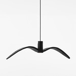 Night Birds Exterior Pendant - Black Anodized / Matte Smoke Grey