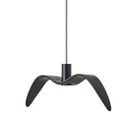 Night Birds Exterior Pendant - Black Anodized / Matte Smoke Grey