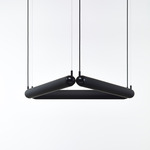 Puro Contour Pendant - Matte Black / Opaline Dark Grey