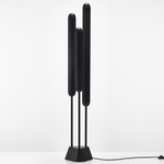 Puro Floor Lamp - Matte Black / Dark Grey Opaline