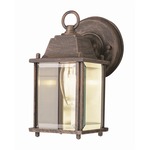 Purisima Mission Outdoor Wall Light - Rust / Clear