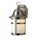 Essex Outdoor Wall Light - Brushed Nickel / White