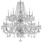 Traditional Crystal 1139 Chandelier - Polished Chrome / Crystal