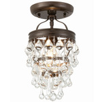 Calypso Semi Flush Ceiling Light - Vibrant Bronze / Clear