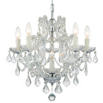 Maria Theresa Dish Chandelier - Polished Chrome / Crystal