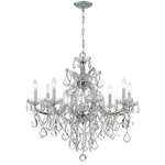 Maria Theresa Candle Chandelier - Polished Chrome / Crystal