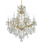 Maria Theresa Chandelier - Gold / Crystal