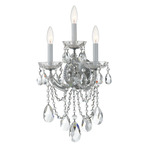 Maria Theresa Wall Sconce - Polished Chrome / Crystal