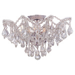 Maria Theresa Semi Flush Ceiling Light - Polished Chrome / Crystal