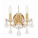 Filmore Wall Sconce - Antique Gold / Crystal