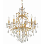 Filmore Chandelier - Antique Gold / Crystal