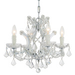 Maria Theresa Dish Chandelier - Polished Chrome / Crystal