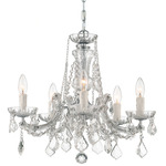 Maria Theresa Glam Chandelier - Polished Chrome / Crystal