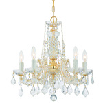 Maria Theresa Glam Chandelier - Gold / Crystal