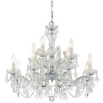 Maria Theresa Swag Chandelier - Polished Chrome / Crystal