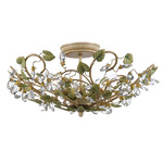 Josie Ceiling Semi Flush Light Fixture - Champagne / Green Tea