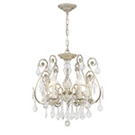 Regis Bowl Chandelier - Olde Silver / Hand-Cut Crystal